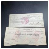 Two Early 20th Century Banking Notes