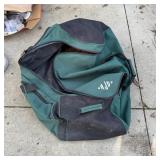 Green and Black Sports Duffel Bag with Monogram AJ