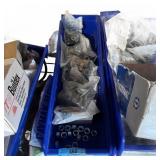 Steel Hex Nuts in Plastic Bins