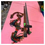 Decorative Sword With Leather Scabbard And Tassels