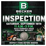 Inspection Dates: Saturday, September 19th:11 A.m