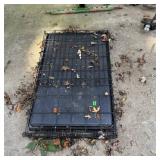 Large Metal Wire Folding Dog Crate with Tray