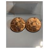 (2 Times The Bid) . 999 Fine Copper Alien-themed R