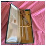 Carving Set with Wooden Handles in Case