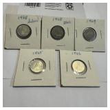 1965ï¿½1969 Canada 10 Cent Coin Collection
