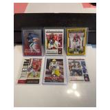 Football Rookie Card Lot, 6 Players, Assorted Bran