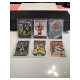 6 Football Rookie and Star Cards