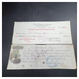 Two Historical Financial Documents, 1875-1915