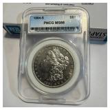 1884-S Morgan Silver Dollar PNCG MS66