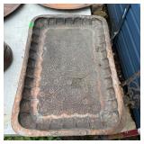 Engraved Rectangular Copper Serving Tray
