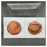 (2x Bid) 2026 .999 Copper Rounds, Quarter Mil