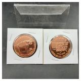 (2x Bidcopper Rounds .999 Fine 1 Avdp Oz 1776-2026