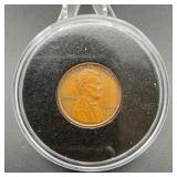 1909v.d.b.lincoln Wheat Cent In Protective Capsule