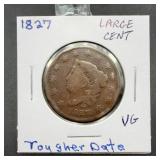 1827 Liberty Head Copper Large Cent