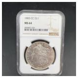 1883-CC Morgan Silver Dollar NGC MS64