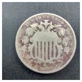 1868 Shield Nickel Five Cent Coin US