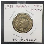 1955 Mexico 5 Centavos Coin Ex Jewelry