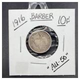 1916 Barber Silver Dime