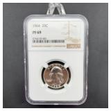 1964 Washington Quarter Ngc Pf69