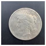 1921 Peace Silver Dollar Coins, USA