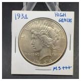 1934 Peace Silver Dollar