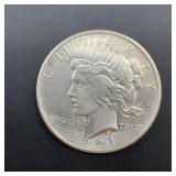 1921 Peace Silver Dollar Coin Collection