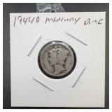 1944-D Mercury Dime Silver US Coin