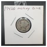 1943-D Mercury Dime Silver US Coin