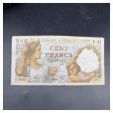 France 100 Francs Banknote 1942 G.29199