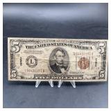 1934A $5 Hawaii Emergency Note L54430181A