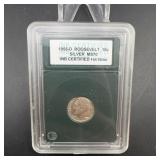 1955-D Roosevelt Silver Dime INB MS70