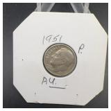1951 Roosevelt Silver Dime