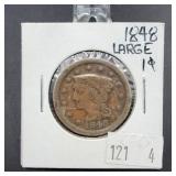 1848 Liberty Head Large Cent Coin