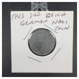 1943 3rd Reich German Coin in Holder