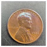 1924-S Lincoln Wheat Cent One Cent Coin