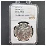 1884-CC Morgan Silver Dollar NGC UNC OBV Cleaned