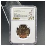 1776-2026 $1 President Donald J. Trump MS65 NGC