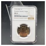 1776-2026 $1 President Donald J. Trump MS65 NGC