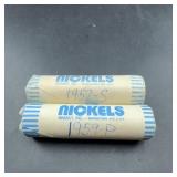 Nickel Rolls Labeled 1952-s & 1959-p