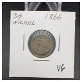 1866 U.S. Three-Cent Nickel