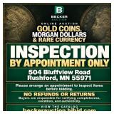 Inspection Dates: By Appointment Only. Location: 5