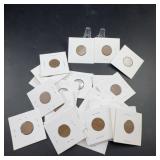20 Lincoln Wheat Cents in Holders
