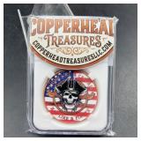 2 Custom 1 Oz Copper Rounds in Capsule