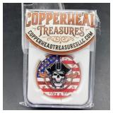 2 Copperhead Treasures Colorized Copper Rounds