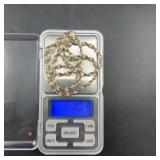 Sterling Silver Twisted Necklace 10.1g