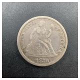 1876-CC Seated Liberty Dime US Silver Coin