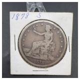 1878-s Us Trade Dollar Silver Coin