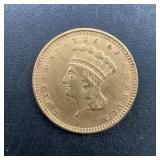 1857 U.S. Gold Dollar Coin Type 3
