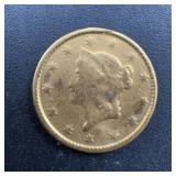 1852 Liberty Head Gold $1 Coin