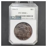 1934-D Peace Dollar PCI MS65+ Silver Coin